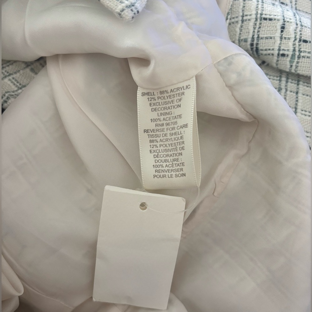 Rebecca Taylor BLAZER & SKIRT MATCHING SET Tweed Suit SIZE 4 Y2K modern chic - Picture 12 of 12
